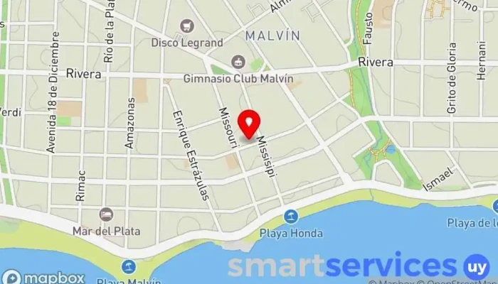 mapa de Colegio y Liceo John F. Kennedy - Anexo Nivel Inicial Escuela en Montevideo