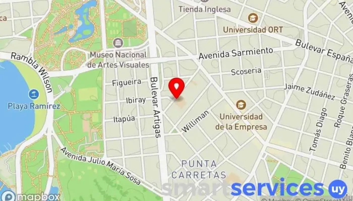 mapa de Colegio y Liceo Latinoamericano Colegio privado en Montevideo