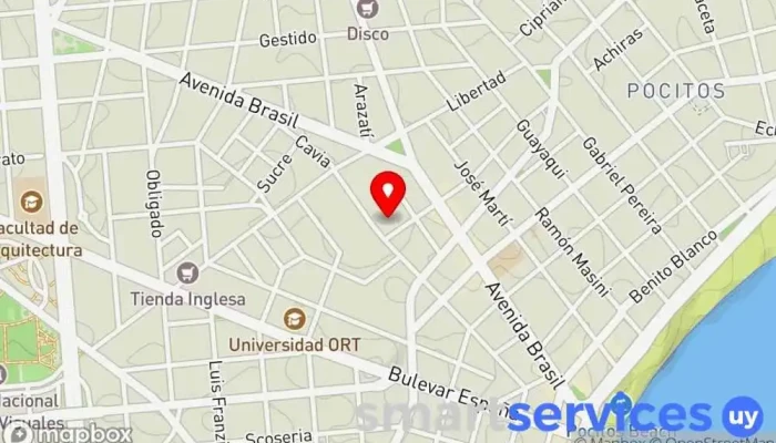 mapa de Colegio y Liceo Monte VI Escuela en Montevideo