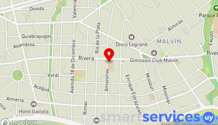 mapa de Colegio y Liceo Nuestra Señora de Lourdes Colegio privado en Montevideo