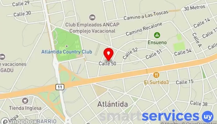 mapa de Colegio y Liceo Pablo Neruda Colegio privado en Atlántida