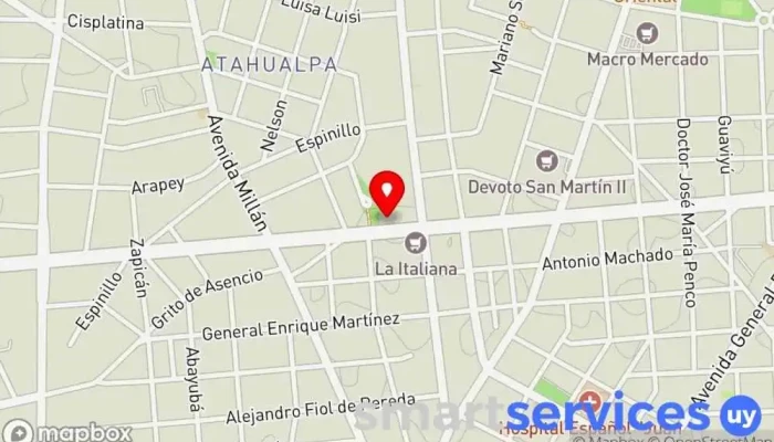 mapa de Colegio y Liceo Pedro Poveda Centro educativo en Montevideo