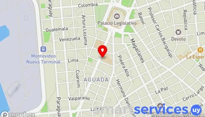 mapa de Colegio y Liceo Sagrada Familia Colegio privado, Escuela primaria, Instituto de secundaria en Montevideo
