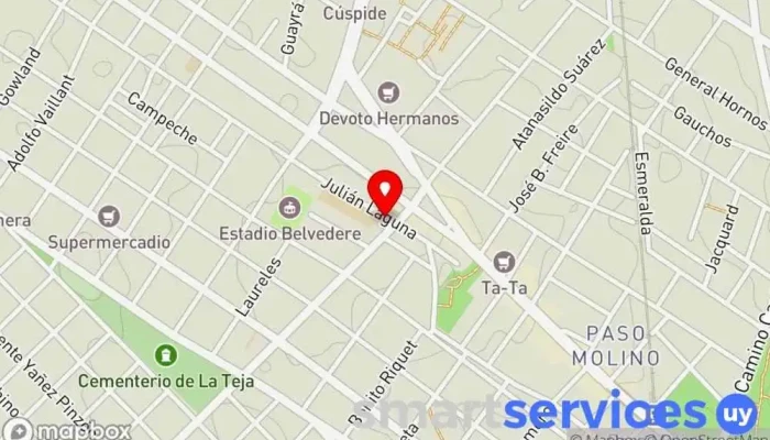 mapa de Colegio y Liceo San José de la Providencia Centro educativo, Escuela en Montevideo