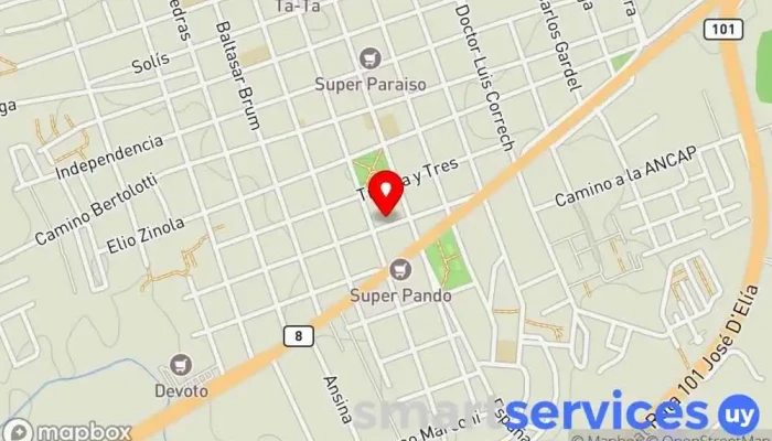 mapa de Colegio y Liceo San Luis Hermanos Maristas Colegio religioso en Pando