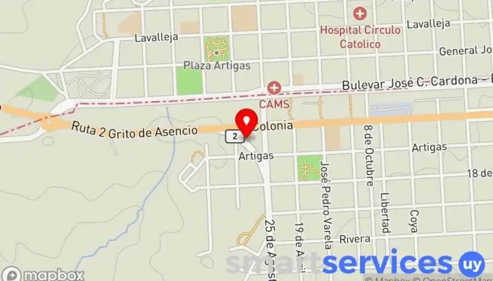 mapa de Color FM 90.3 Proveedor de servicios de Internet en Florencio Sánchez