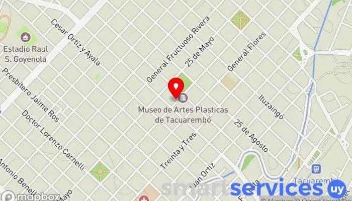 mapa de COMTA IAMPP Farmacia en Tacuarembó