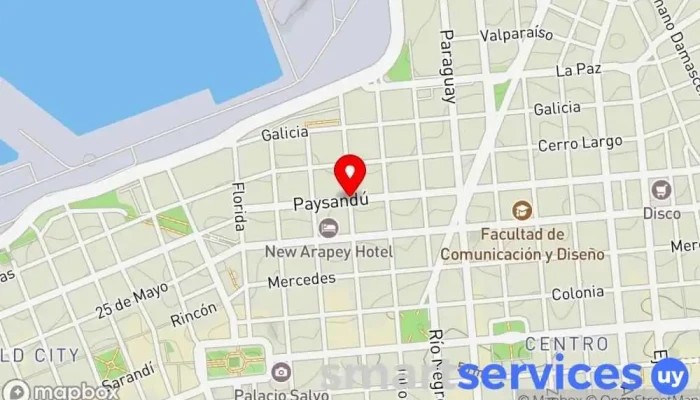 mapa de Concierto Urbana Emisora de radio en Montevideo