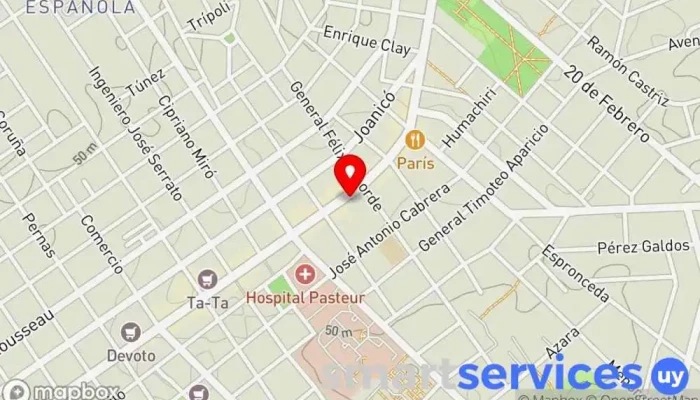 mapa de Coóptica Óptica en Montevideo