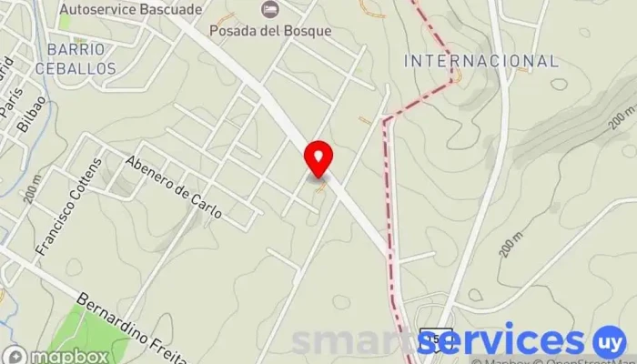 mapa de COR - Companía de Ómnibus de Rivera Ltda. Empresa de autobuses en Rivera