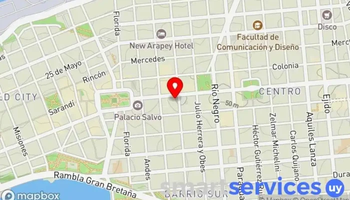 mapa de Corporacion de Radios del Interior Emisora de radio en Montevideo
