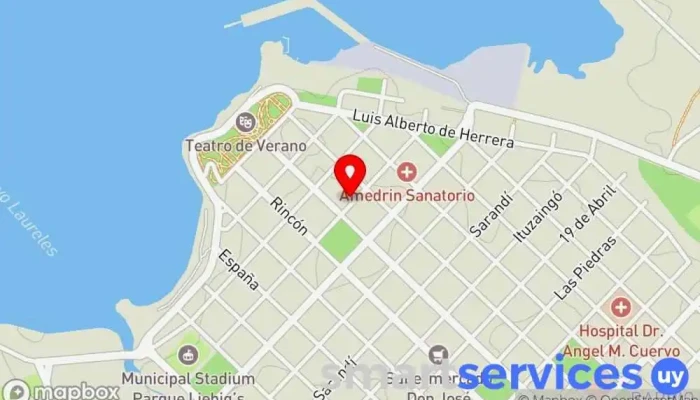 mapa de Correo Uruguayo Servicio postal en Fray Bentos