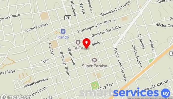 mapa de Correo Uruguayo | Sucursal Pando Oficina de correos en Pando