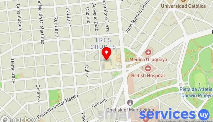 mapa de COT Encomiendas Empresa de transporte por camión en Montevideo