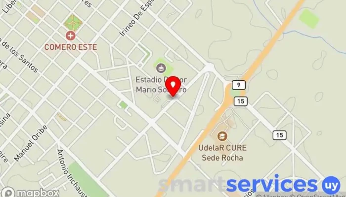 mapa de COTEC Empresa de autobuses en Rocha