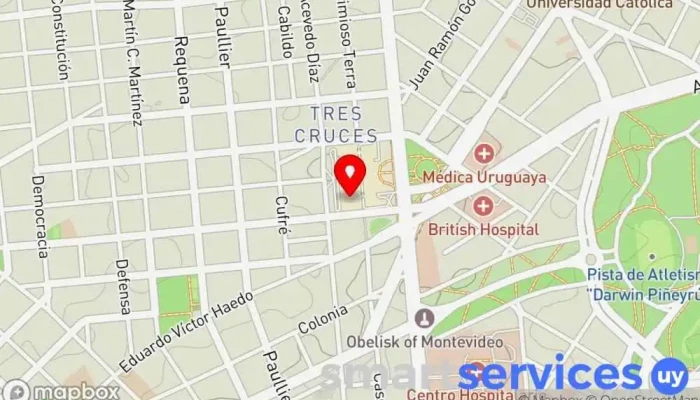 mapa de Cotmi Empresa de autobuses en Montevideo