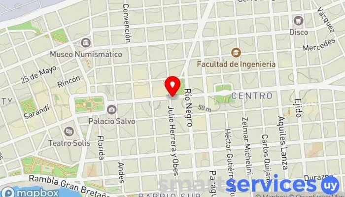 mapa de Creditravel Viajes y Turismo Agencia de viajes en Montevideo