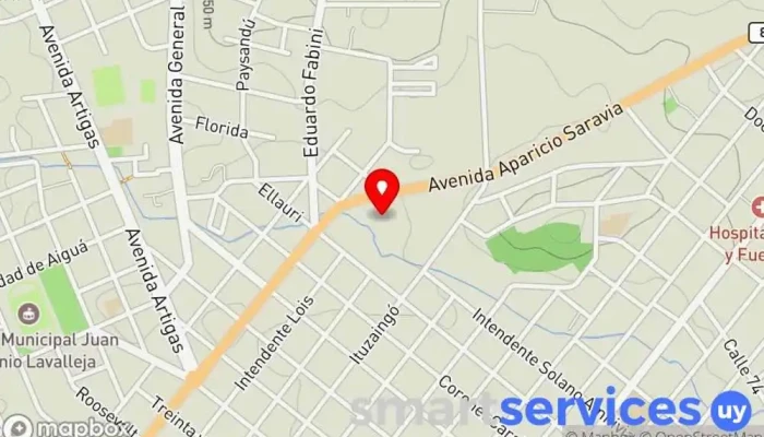 mapa de Cromin s.a. Servicio de transporte en Minas