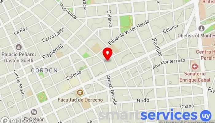 mapa de Cromo Optica Óptica en Montevideo