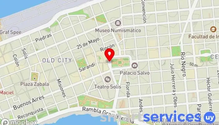 mapa de Curioso Free Tour Agencia de visitas turísticas en Montevideo