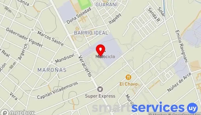 mapa de Cutcsa Planta Veracierto  en Montevideo