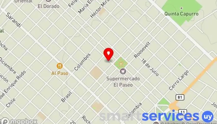 mapa de CyC Viajes y Turismo Agencia de viajes en Santa Lucía