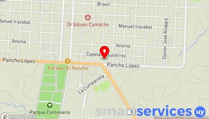 mapa de Dacar Rent a Car Agencia de alquiler de coches en Trinidad