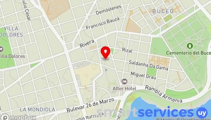 mapa de De Termo y Mate Agencia de viajes en Montevideo
