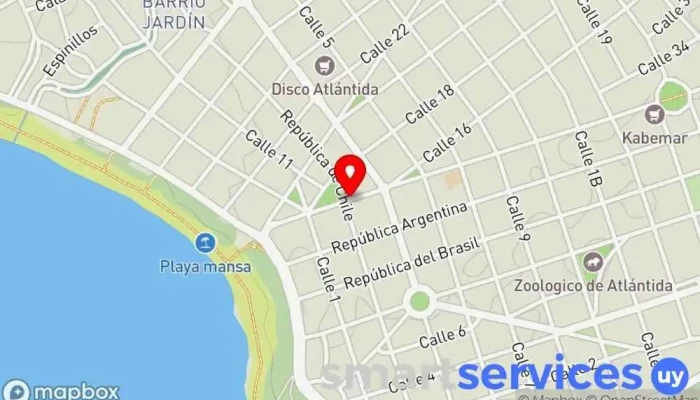mapa de DePunta Atlántida Servicio de logística, Servicio de envíos en Atlántida