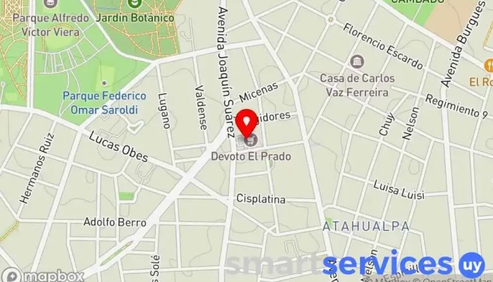 mapa de Devoto Supermercado en Montevideo