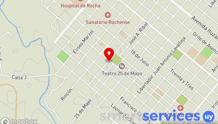 mapa de DHL Express Punto de Venta (DHL Agente DAC ROCHA) Servicio de mensajería, Delivery service, Servicio de logística, Servicio postal, Empresa de mensajería, Servicio de envíos en Rocha