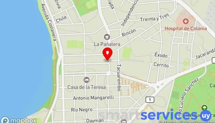 mapa de DHL Express Punto de Venta (DHL Agente Redpagos Colonia del Sacramento) Servicio de mensajería, Servicio de logística, Servicio postal, Empresa de mensajería, Servicio de envíos en Col. del Sacramento