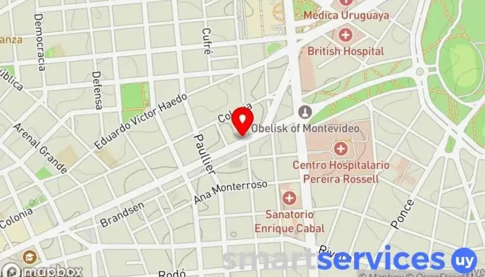 mapa de Diamante FM Emisora de radio en Montevideo