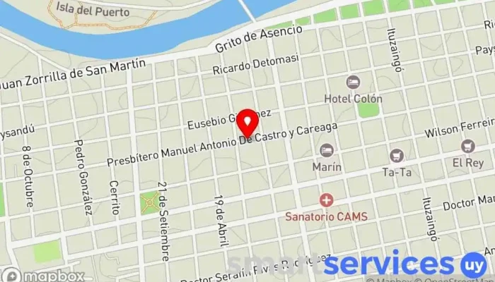 mapa de Difusora Soriano Emisora de radio en Mercedes