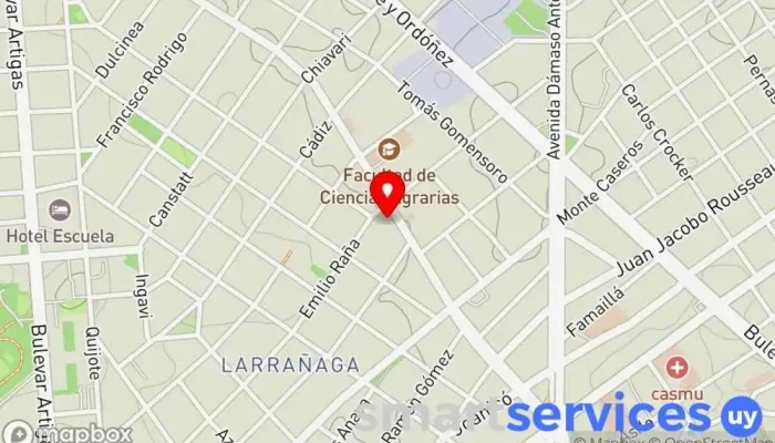 mapa de Digital Sound Proveedor de alarmas de coche en Montevideo