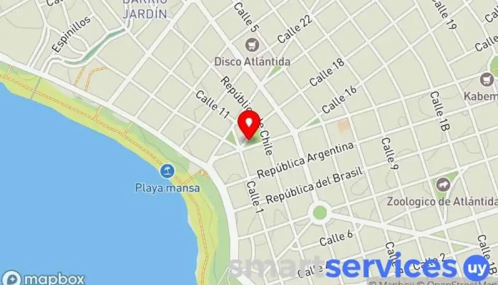 mapa de Dirección de Turismo - Gobierno de Canelones Centro de información turística en Atlántida