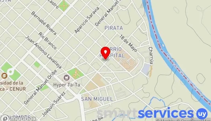 mapa de Dirección Nacional de Aduanas Agente de aduanas en Artigas