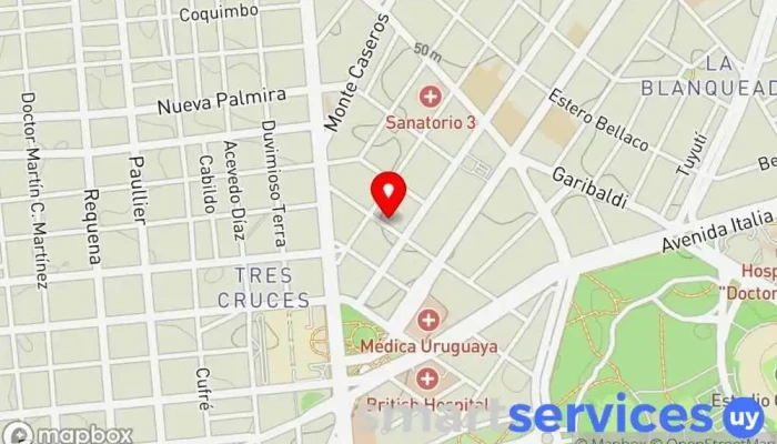 mapa de Dj School Escuela en Montevideo