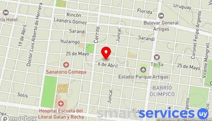 mapa de Echenique Transportes Agencia de alquiler de camiones en Paysandú