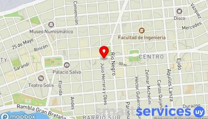mapa de Edificio Rex  en Montevideo