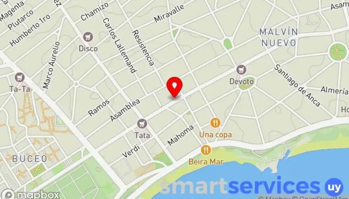 mapa de Educación inicial Santa Elena Escuela en Montevideo