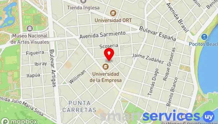 mapa de EduSchool Colegio privado en Montevideo