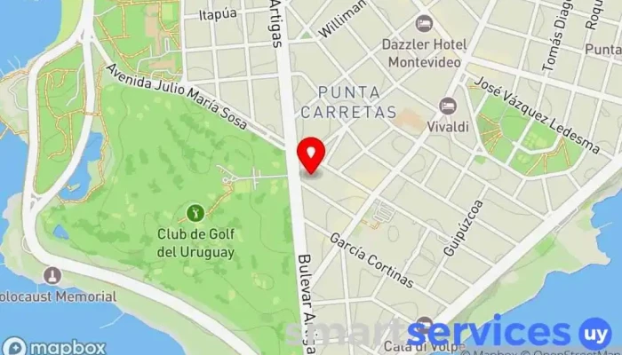 mapa de EF Intercambios Asesor educativo, Academia de inglés, Agencia de viajes en Montevideo