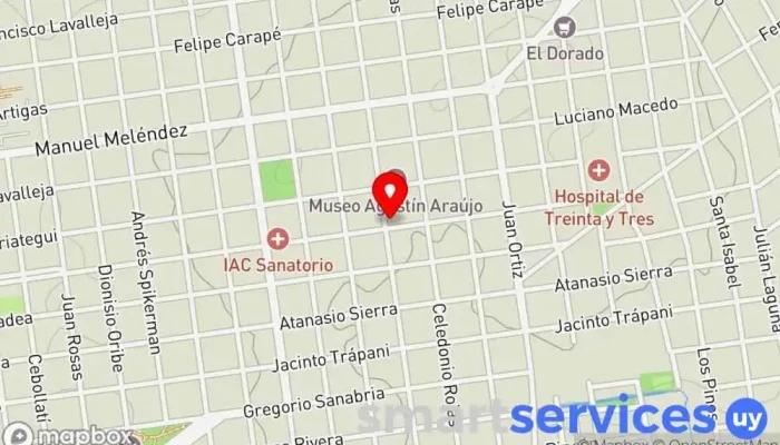 mapa de El Rincon de la Suerte Centro de ocio en Treinta y Tres