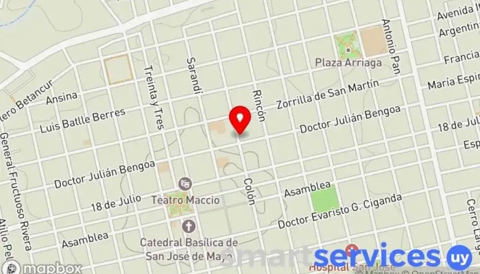 mapa de El Turista Agencia de Viajes Agencia de viajes en San José de Mayo
