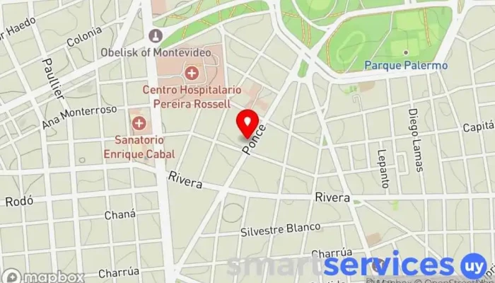 mapa de Elbio Fernandez - Your Kinder Jardín de infancia en Montevideo