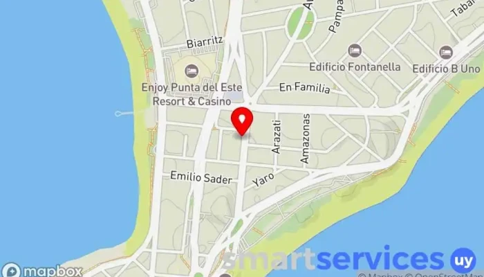 mapa de Emiliano Pedrozo Inversiones Inmobiliarias Agencia de bienes inmuebles comerciales en Punta del Este