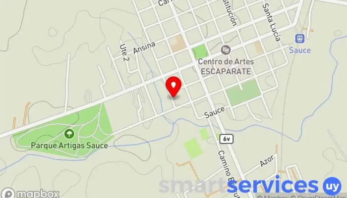 mapa de Emisora 88.7 Fm Sueños CXC204 Emisora de radio en Sauce