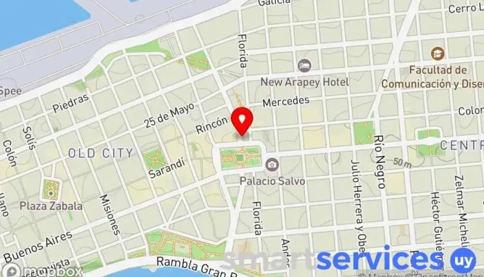 mapa de Emisora Alfa FM | 96.3 Emisora de radio en Montevideo