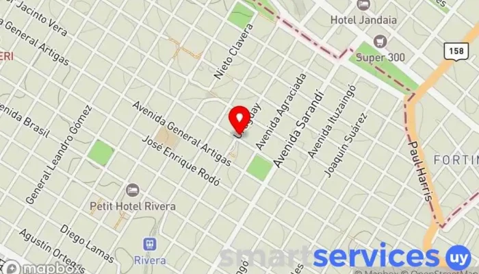 mapa de Empresa Posada Empresa de autobuses en Rivera